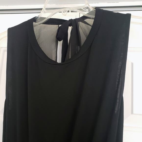Signature 8 Black Jumpsuit Sleeveless Sheer Back Small - Picture 5 of 12